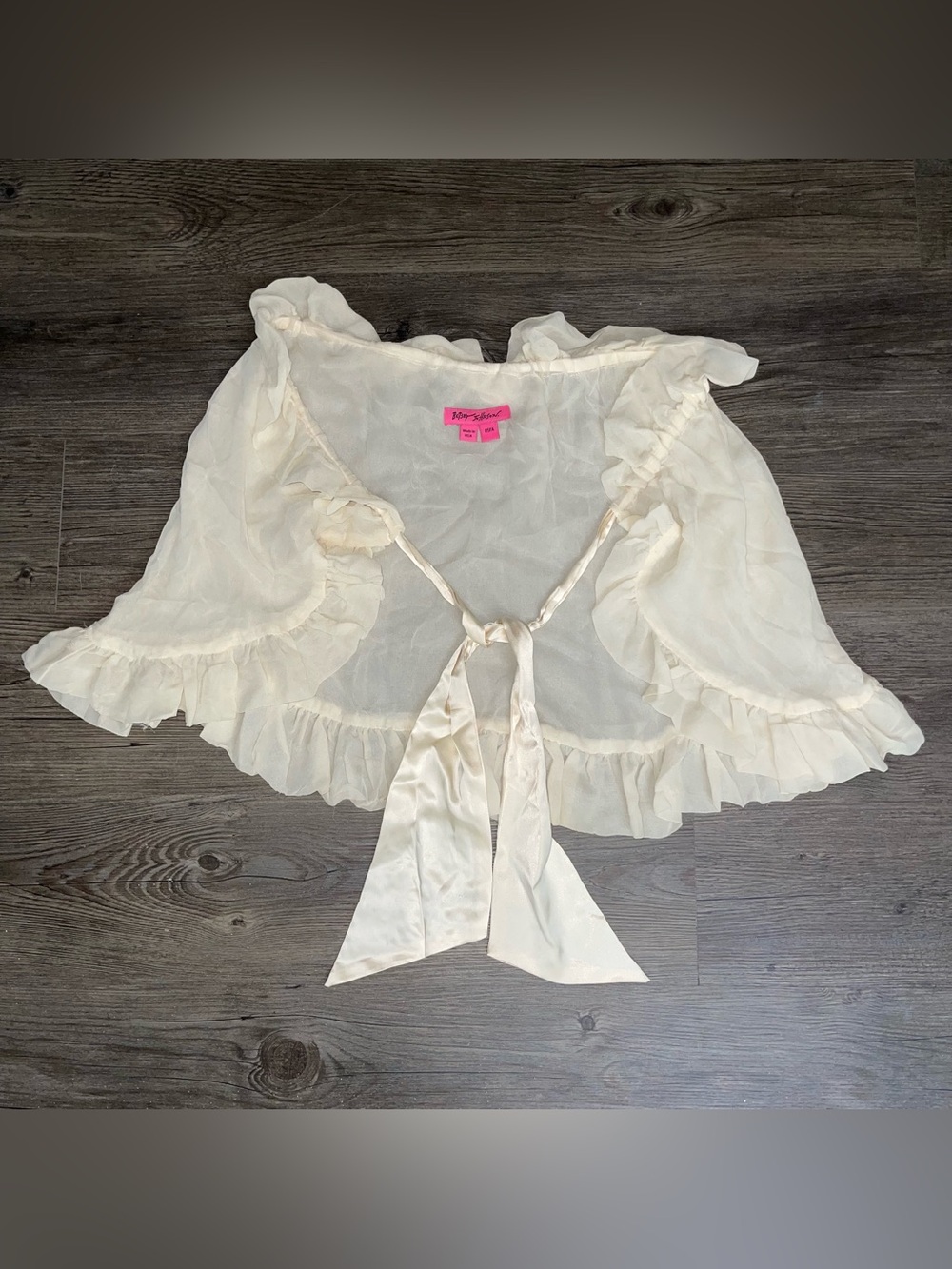Betsey Johnson Vintage Wrap OS Cottagecore Coquette Romantic Whimsical Boho